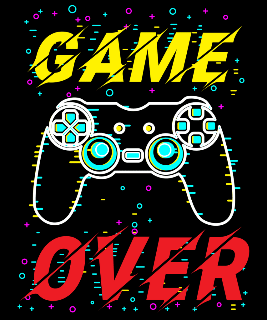 game over sign color